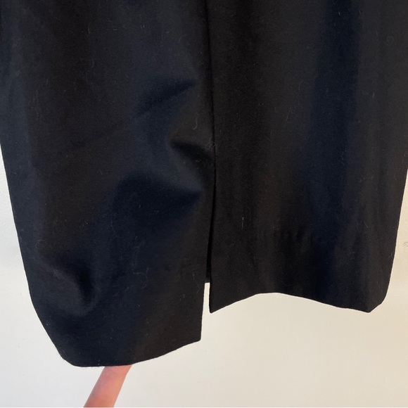 Vintage HARPERS Superfine All Wool Flannel Pencil Skirt Black Lined Minimalist - Picture 6 of 11